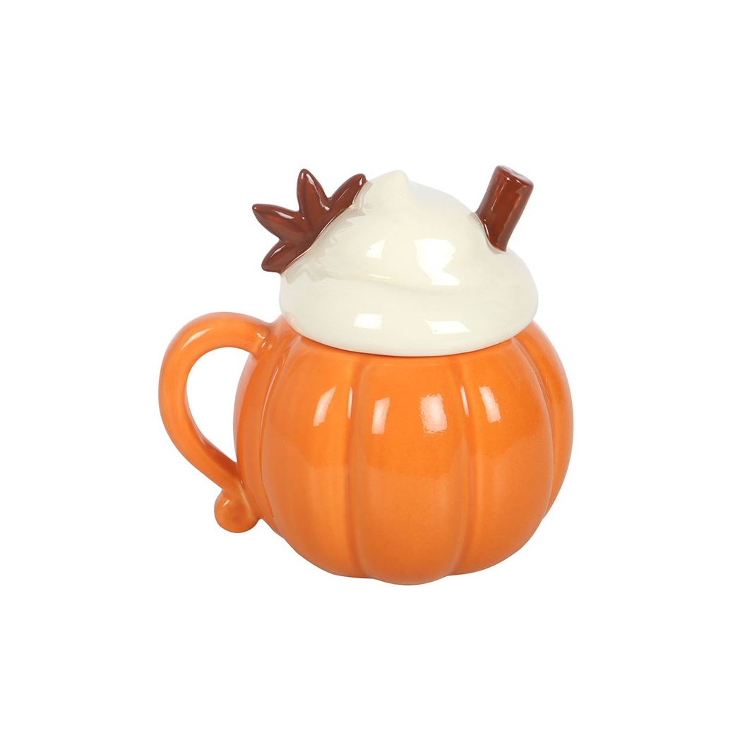Pumpkin Cream Lidded Mug - view 2