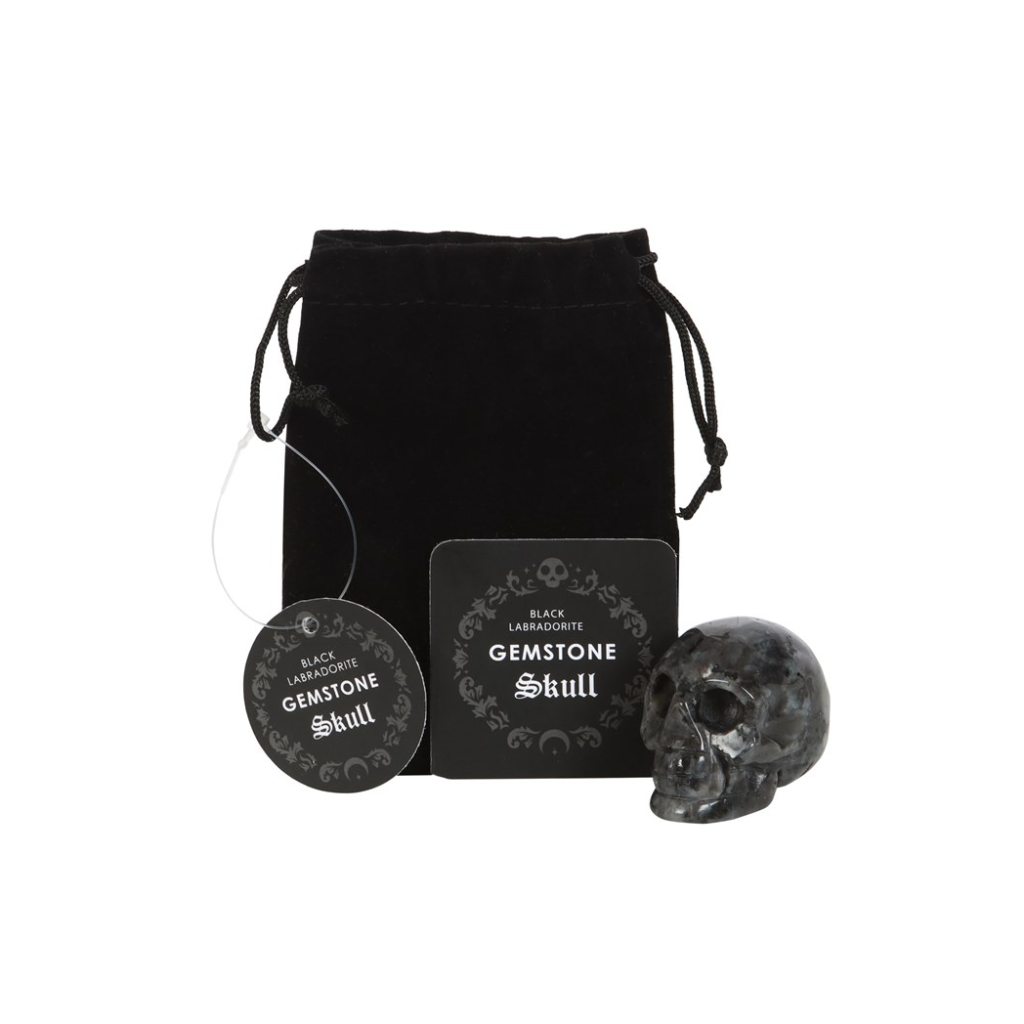 Black Labradorite Crystal Skull