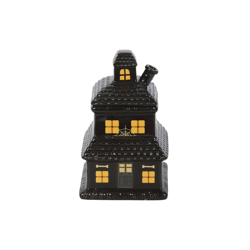 Black Haunted House Oil Burner and Wax Warmer - view 2
