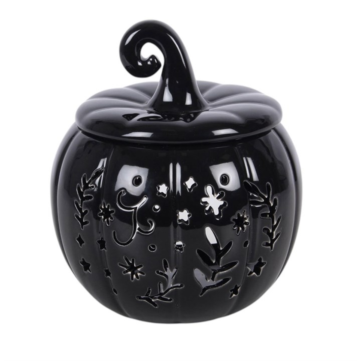 Black Folk Pumpkin Oil Burner and Wax Warmer - view 2