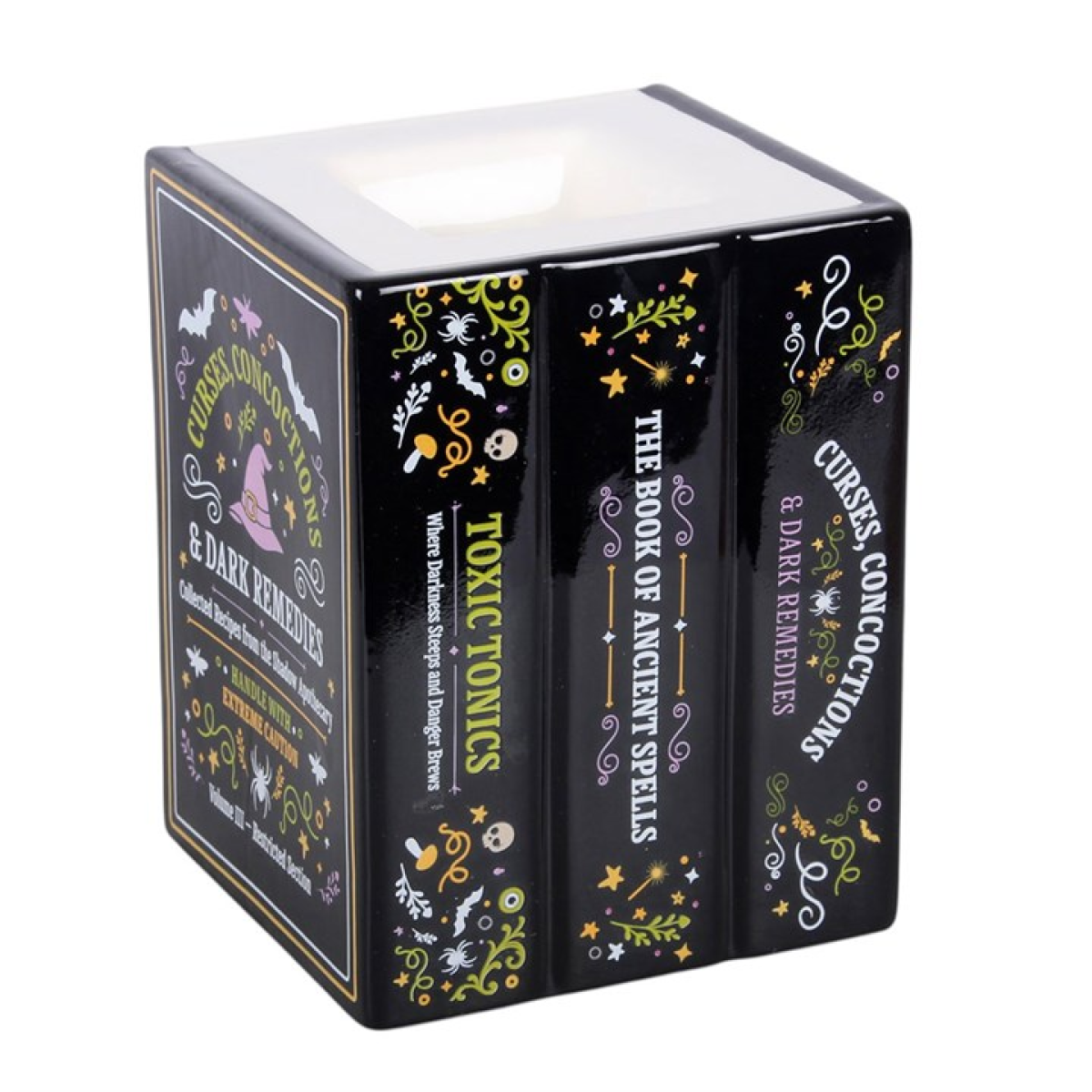 Witch's Apothecary Book Shaped Oil Burner and Wax Warmer - view 2