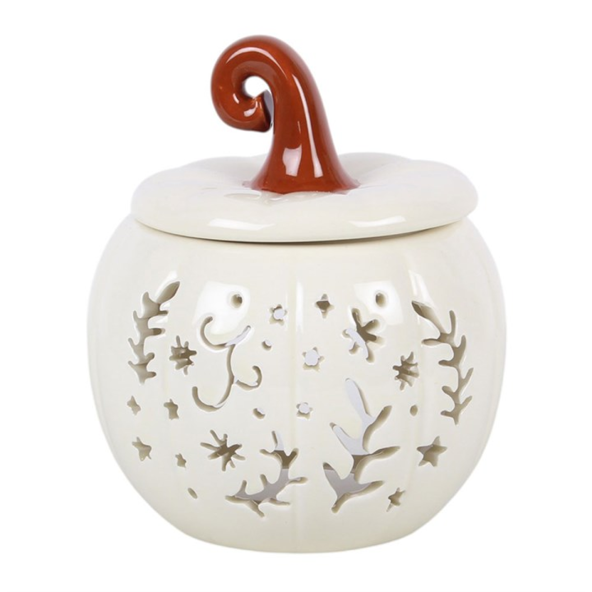 Cream Folk Pumpkin Oil Burner and Wax Warmer - view 2
