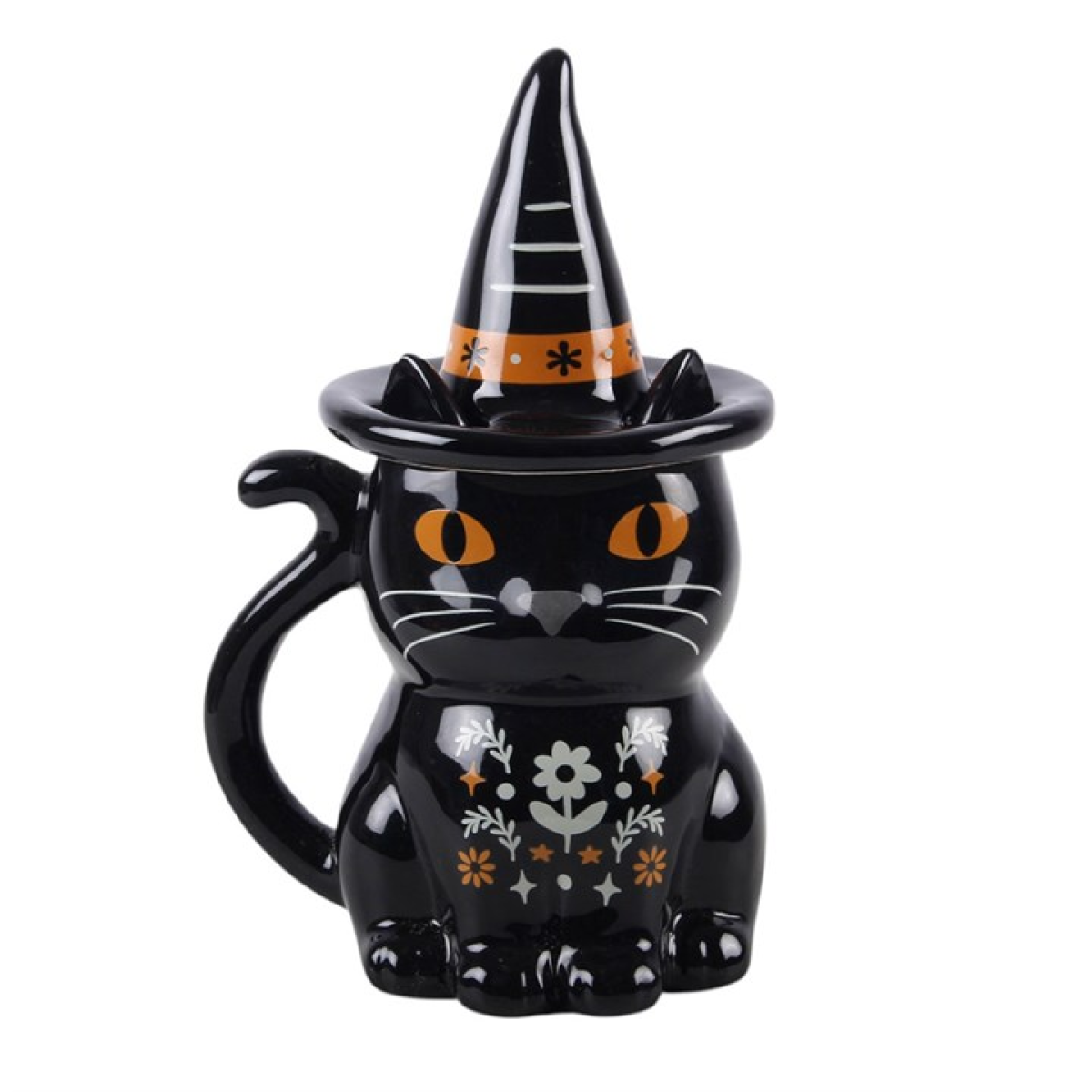 Frightful Folk Black Cat Lidded Mug - view 2