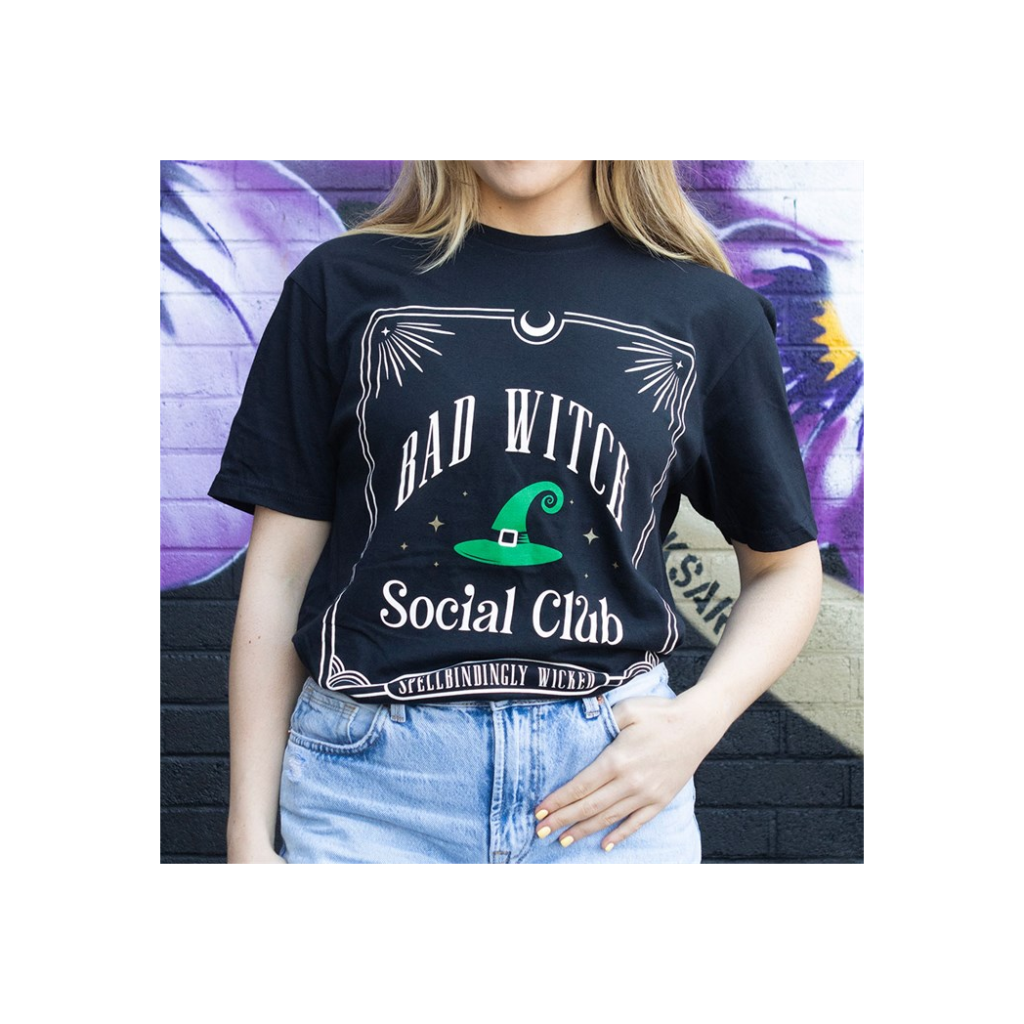 Green Bad Witch Social Club Unisex T-shirt Size L