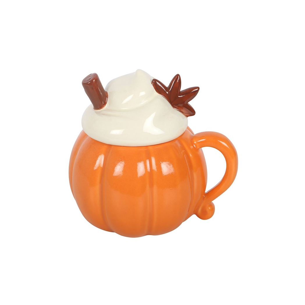 Pumpkin Cream Lidded Mug - view 4