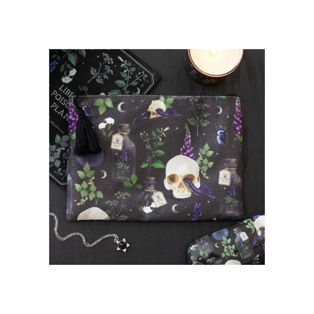 Venom & Vines Print Makeup Bag