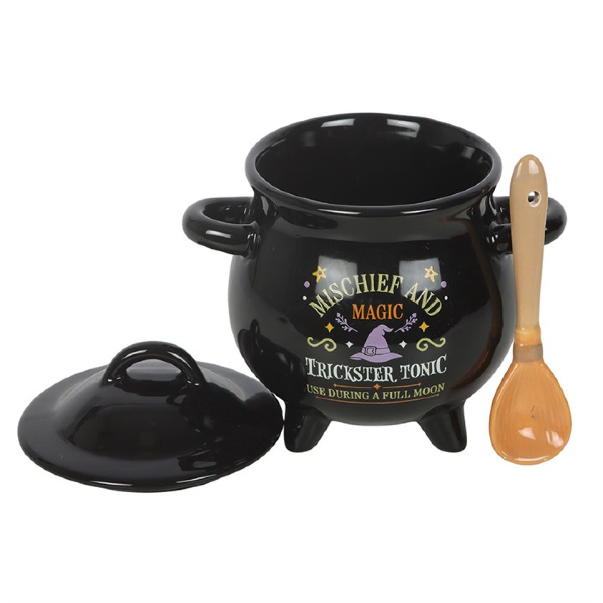 Mischief and Magic Cauldron Soup Bowl with Spoon - view 3