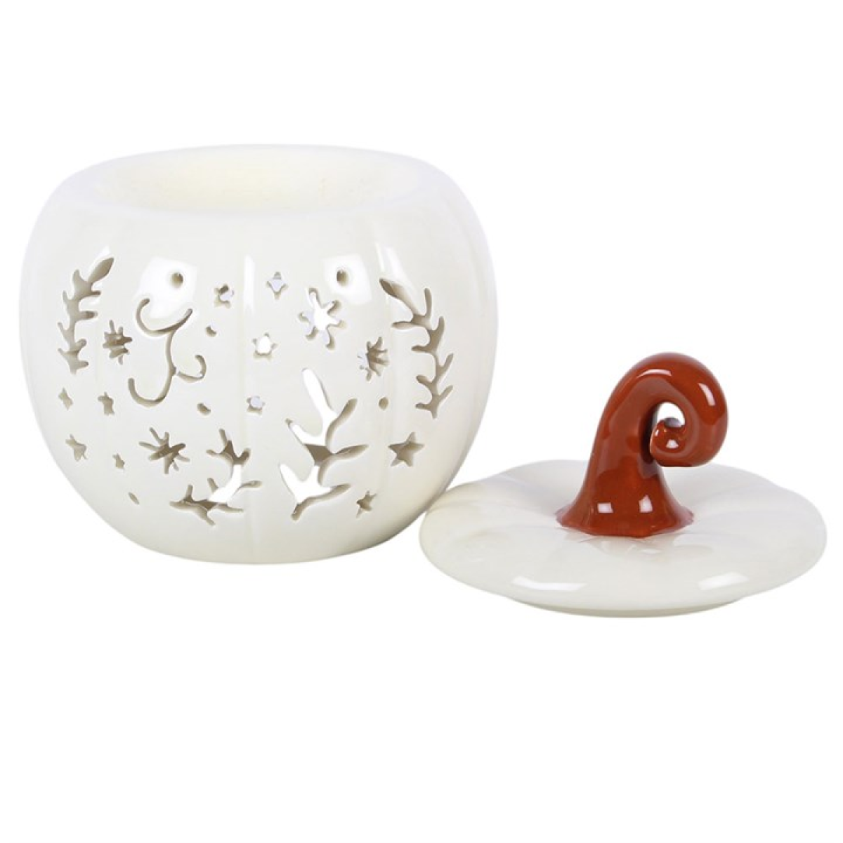 Cream Folk Pumpkin Oil Burner and Wax Warmer - view 3