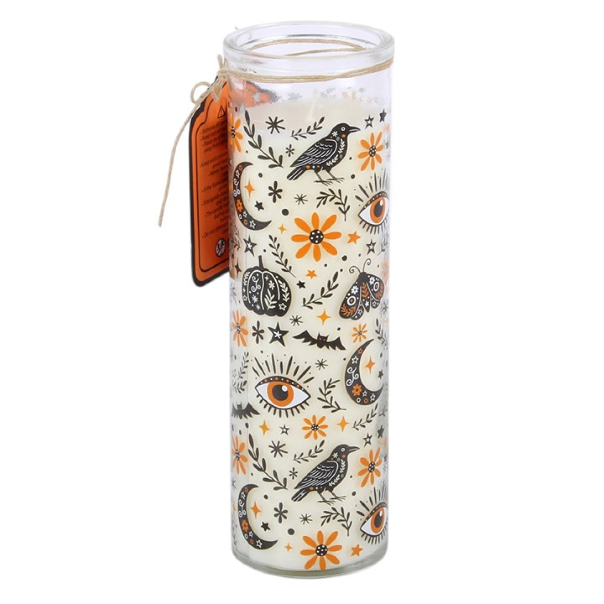 Frightful Folk Print Toasted Pumpkin Scented Tube Candle - view 3