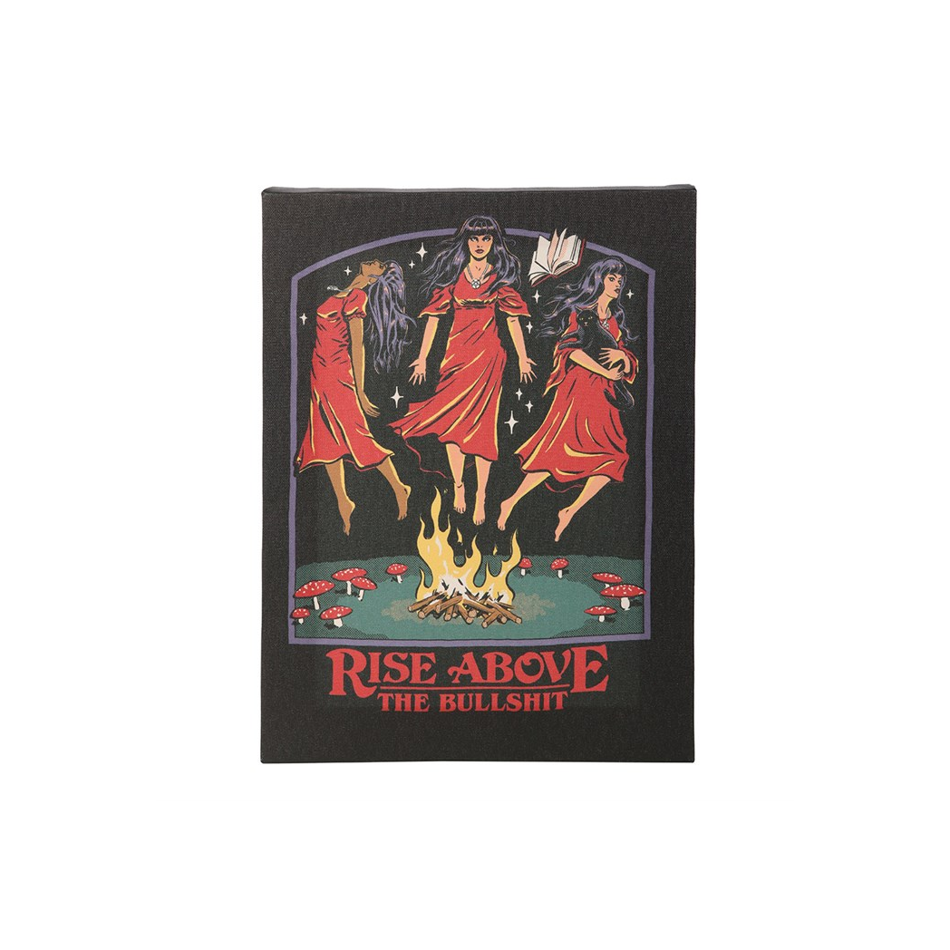 19x25cm Rise Above the Bullshit Canvas Plaque by Steven Rhodes - view 2