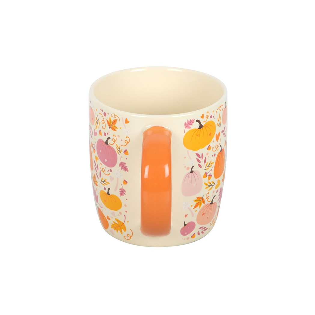 Pink and Orange Pumpkin Print Mug - view 3