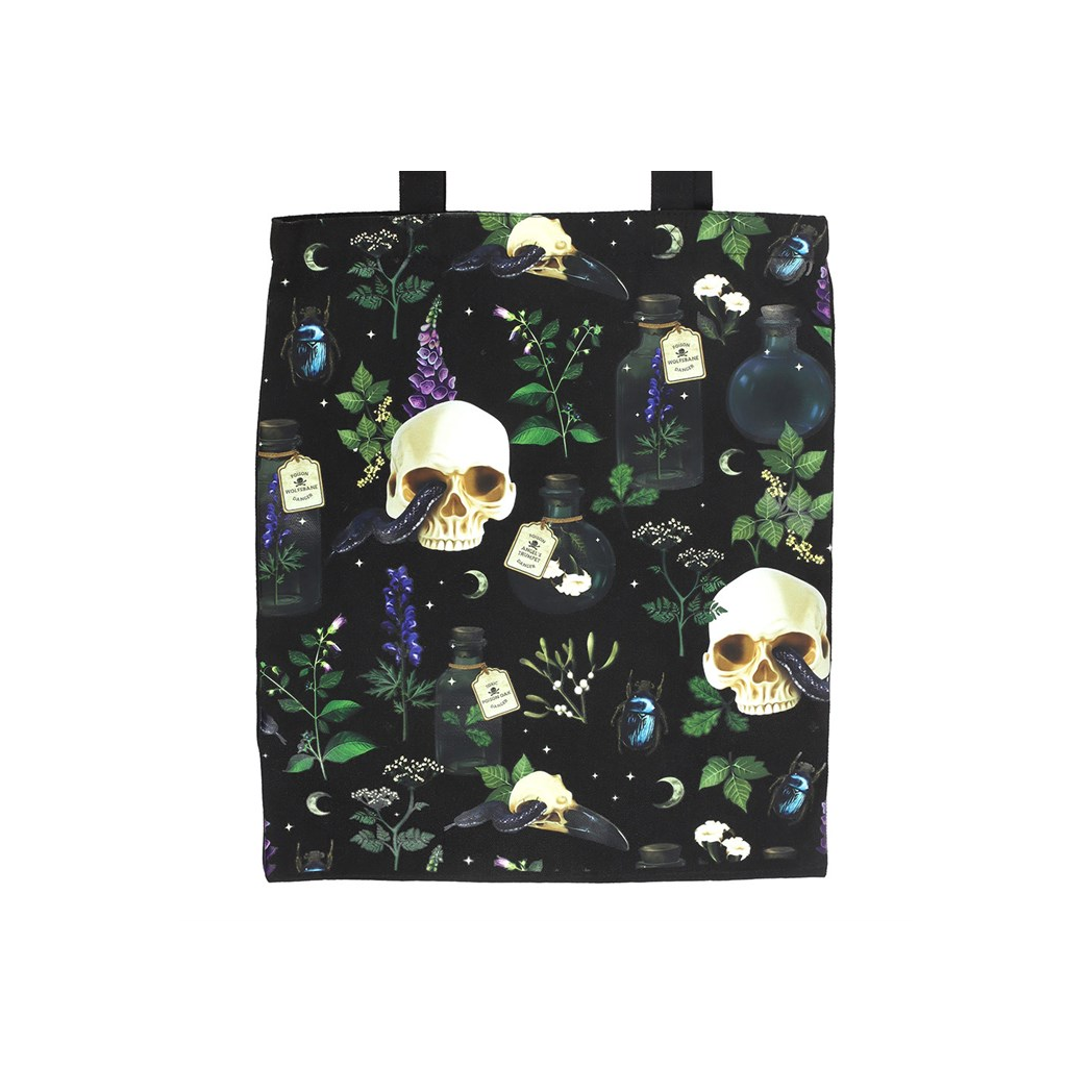 Venom & Vines Print Polycotton Tote Bag - view 3