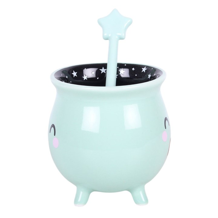 Mint Green Cauldron Mug with Wand Stirrer - view 5