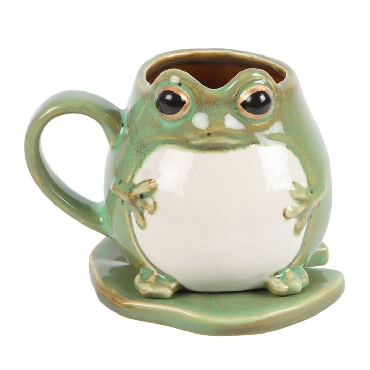 Frog Shaped Mug and Lily Pad Saucer - view 2