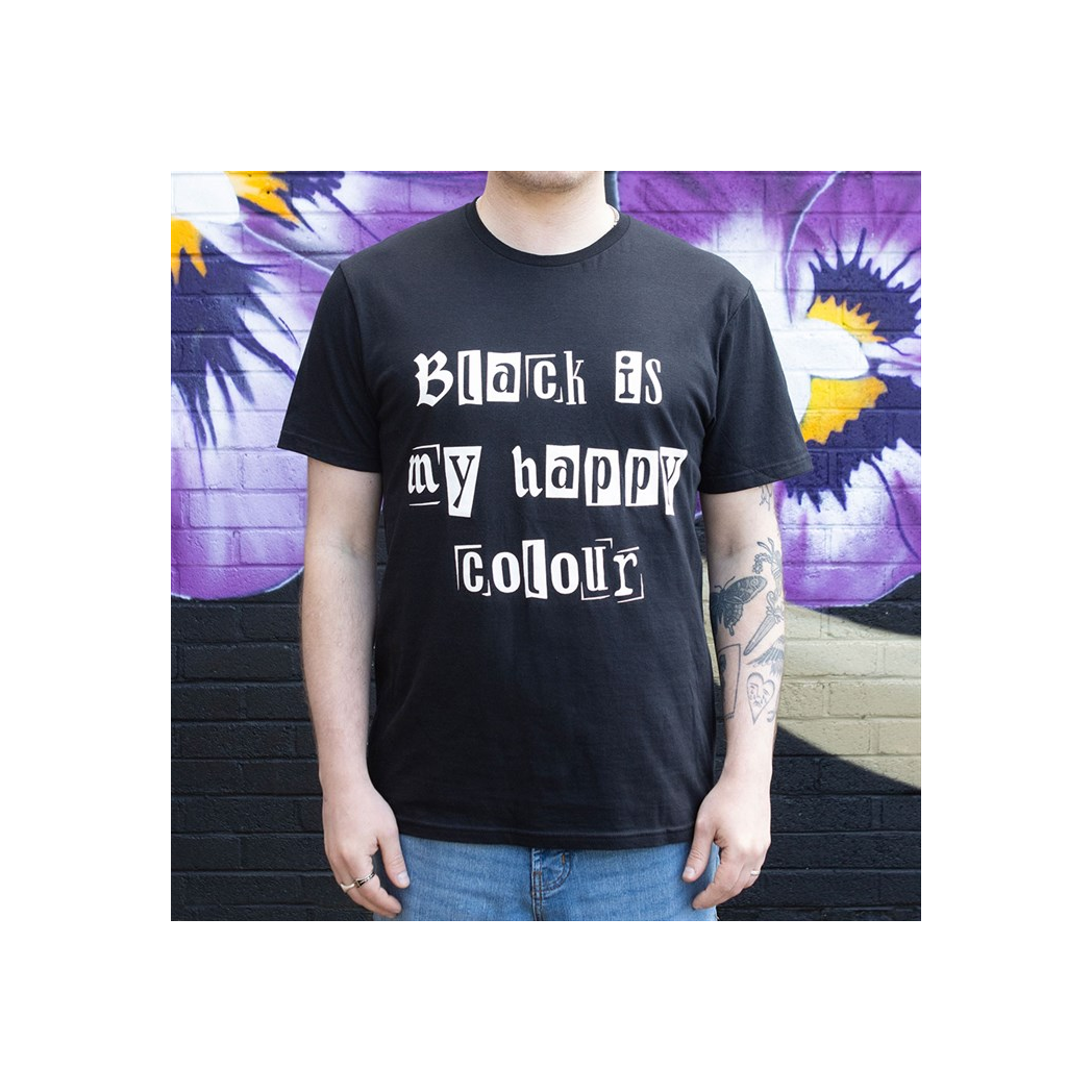 Black is My Happy Colour Unisex T-shirt Size XL - view 4
