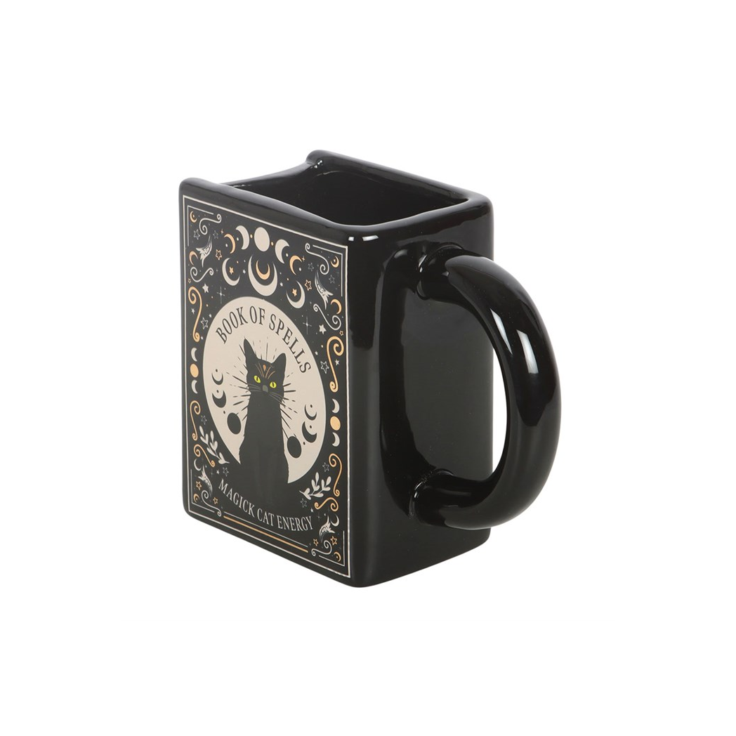 Black Cat Magick Book of Spells Book Shaped Mug - view 3