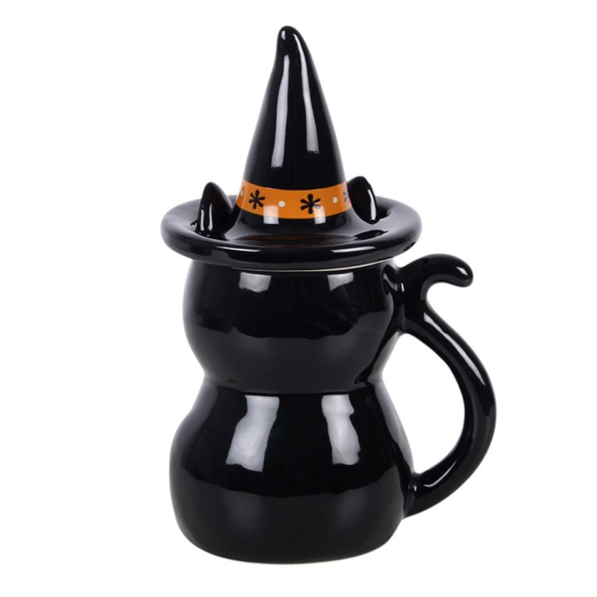 Frightful Folk Black Cat Lidded Mug - view 5