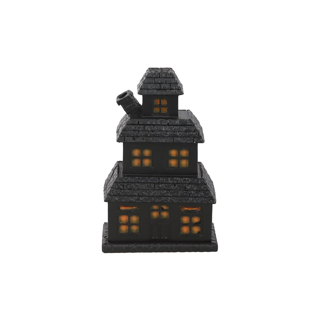 Black Haunted House Incense Cone Holder - view 2