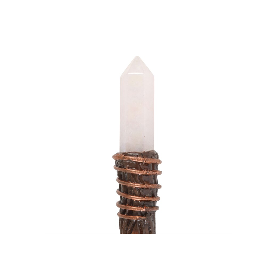Thin Energy Clearing Aura Quartz Crystal Wand - view 3
