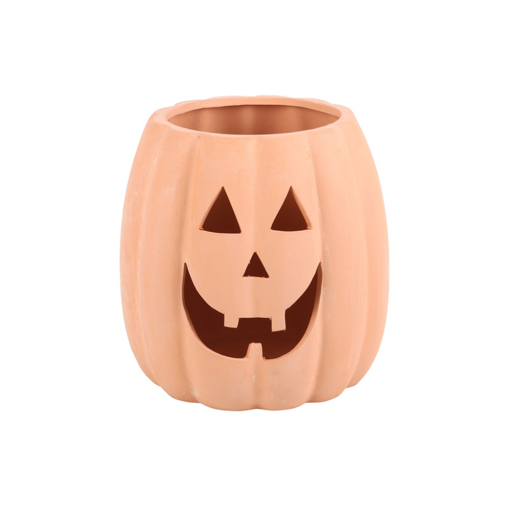 25cm Terracotta Cut Out Pumpkin Decoration