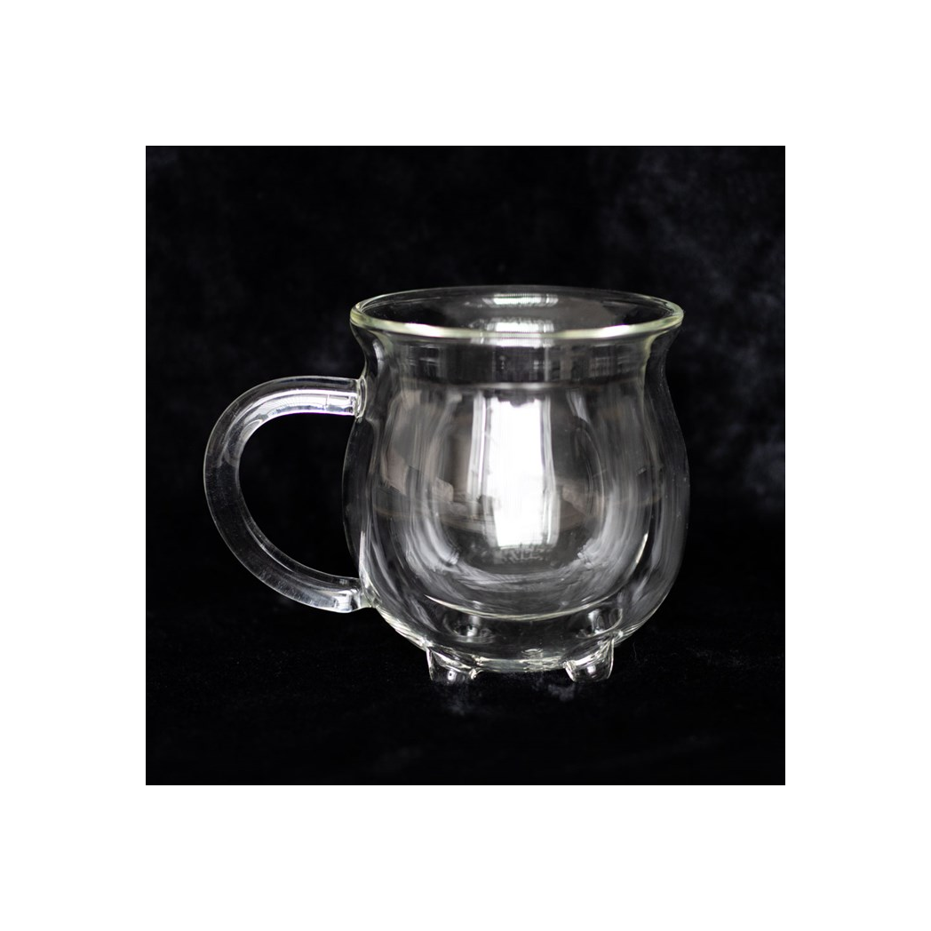 Clear Double Walled Glass Cauldron Mug - view 2