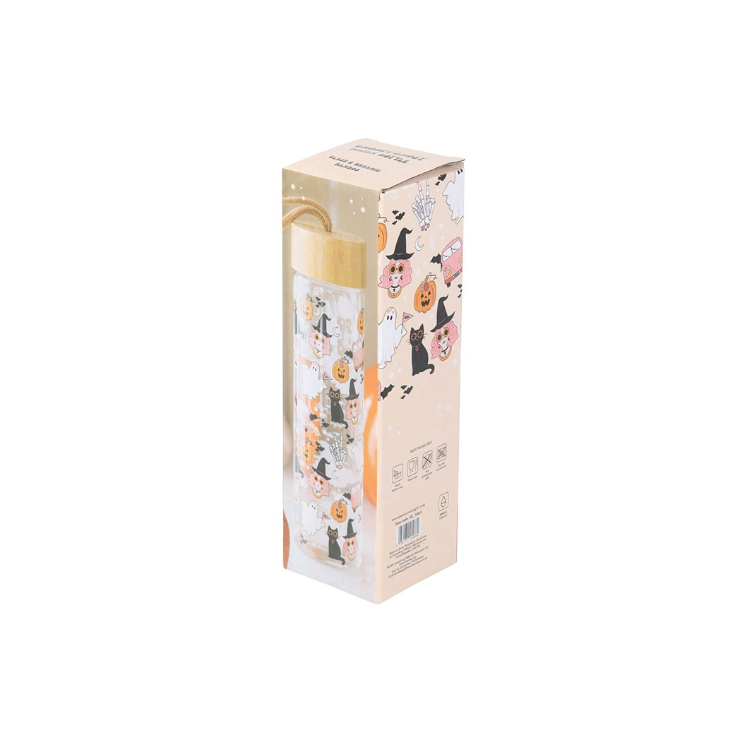 Groovy Ghost Print Glass Water Bottle - view 5