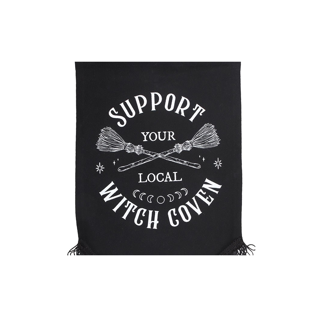Support Your Local Witch Coven Hanging Fabric Banner - view 3