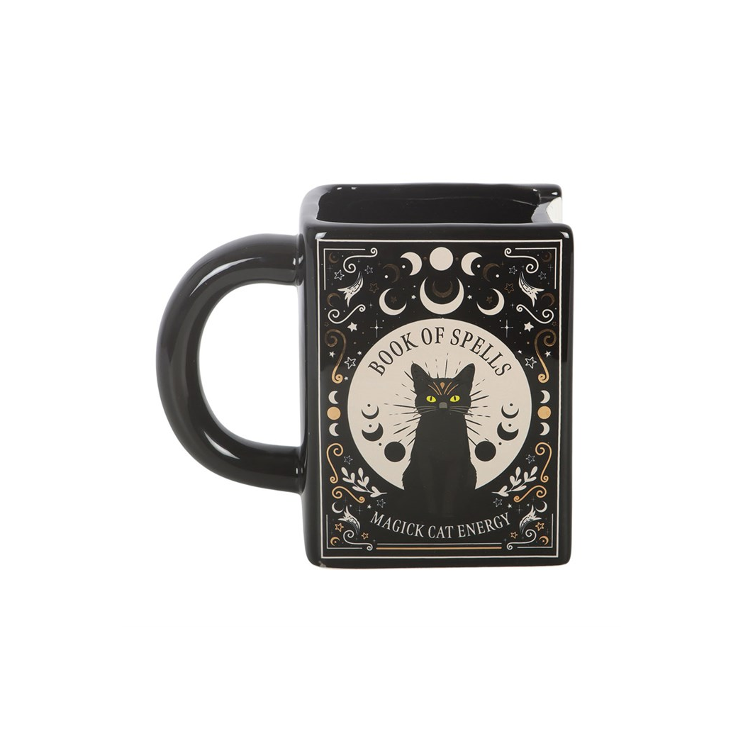Black Cat Magick Book of Spells Book Shaped Mug - view 4