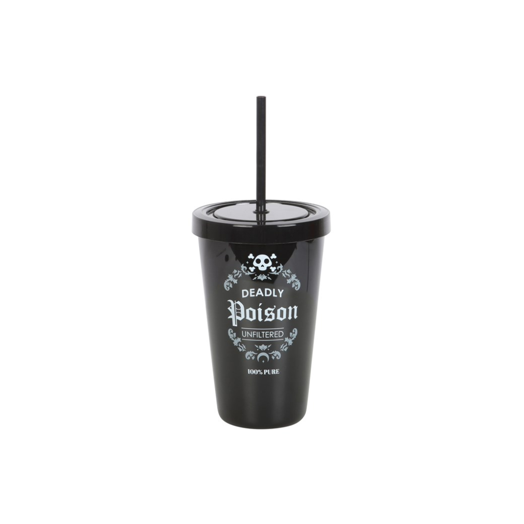 Deadly Poison Plastic Tumbler with Straw