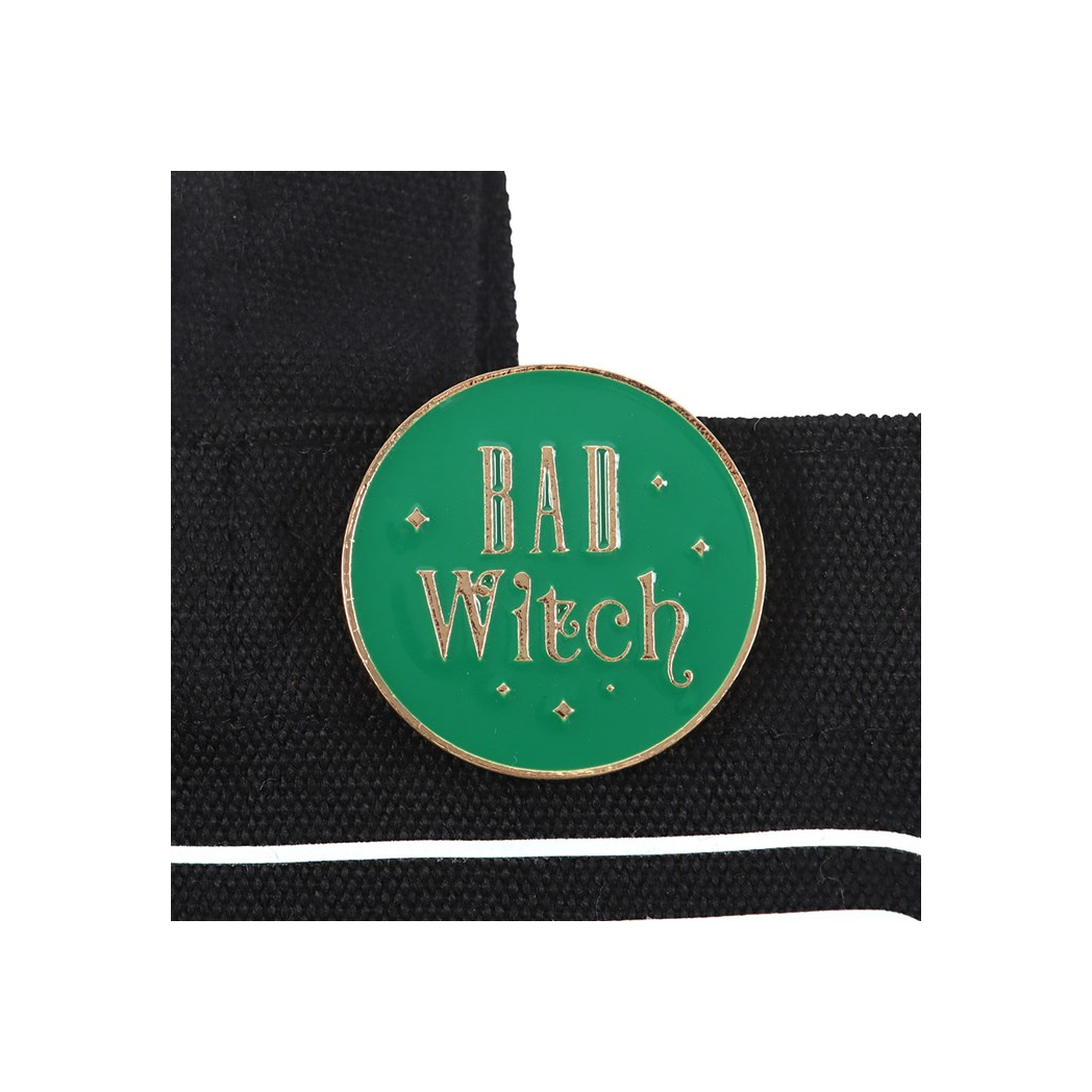 Bad Witch Social Club Polycotton Tote Bag with Pin Badge - view 4