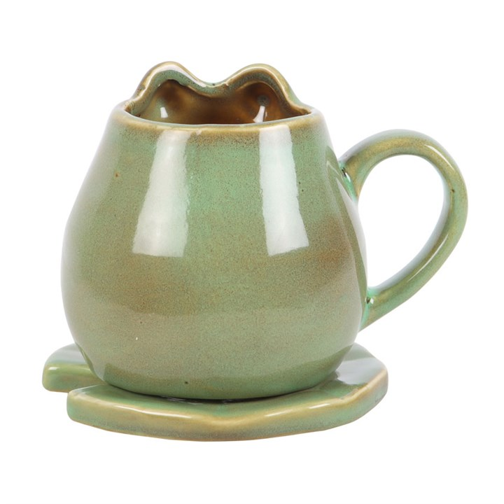 Frog Shaped Mug and Lily Pad Saucer - view 4