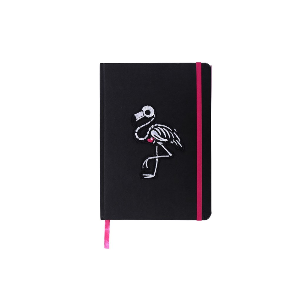 Flamin-goth A5 Notebook with Patch and Sticker Sheet
