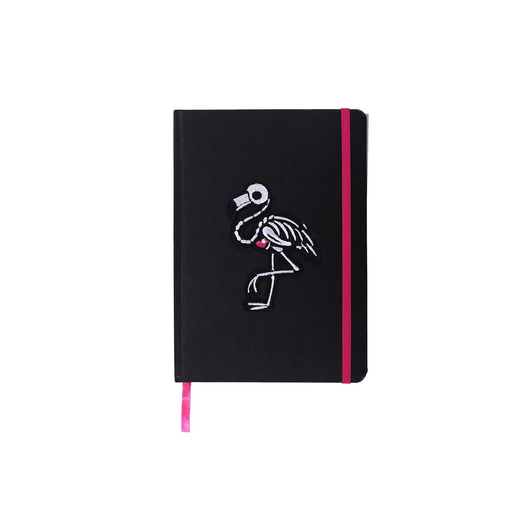 Flamin-goth A5 Notebook with Patch and Sticker Sheet