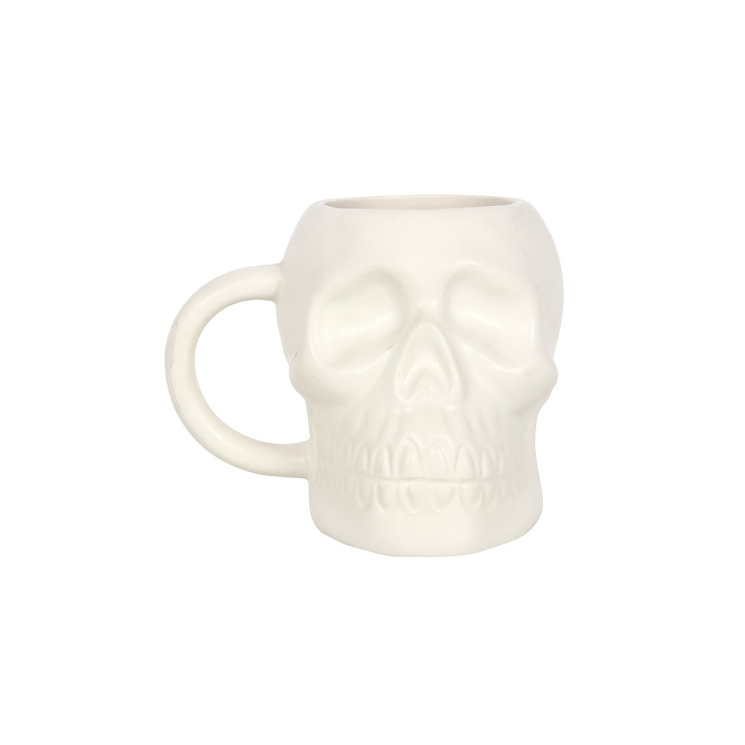 Matte White Skull Mug - view 2