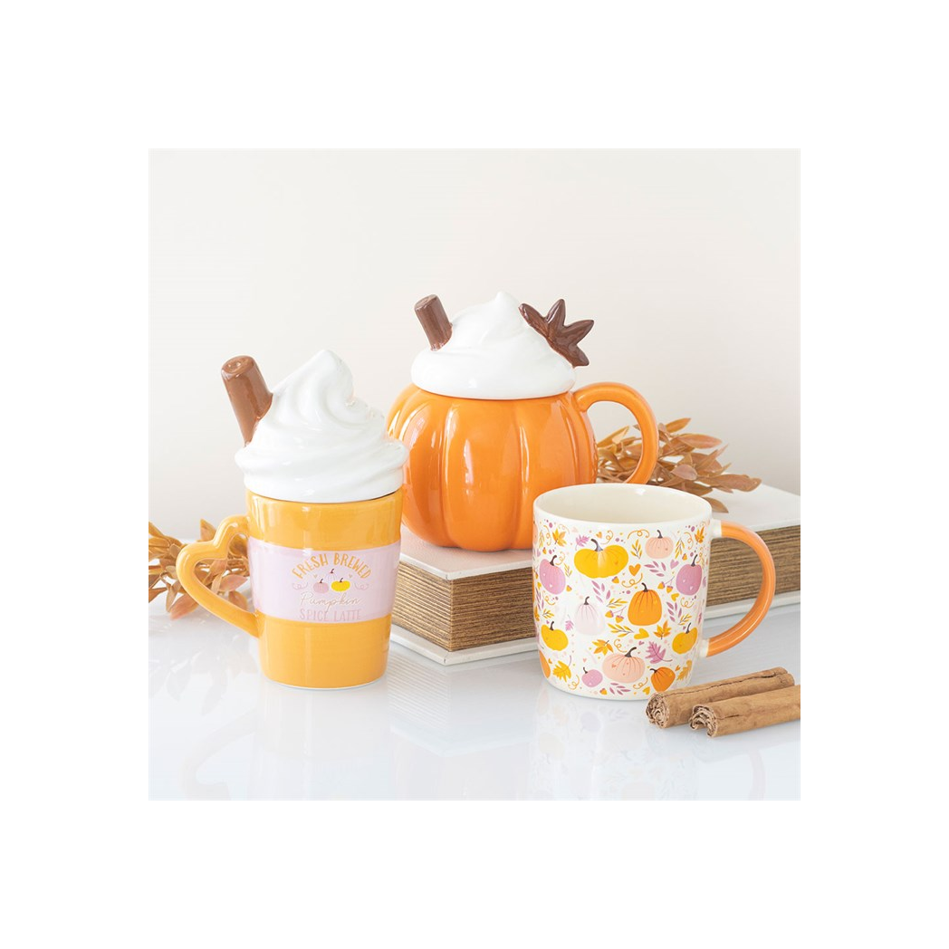 Pumpkin Cream Lidded Mug - view 5