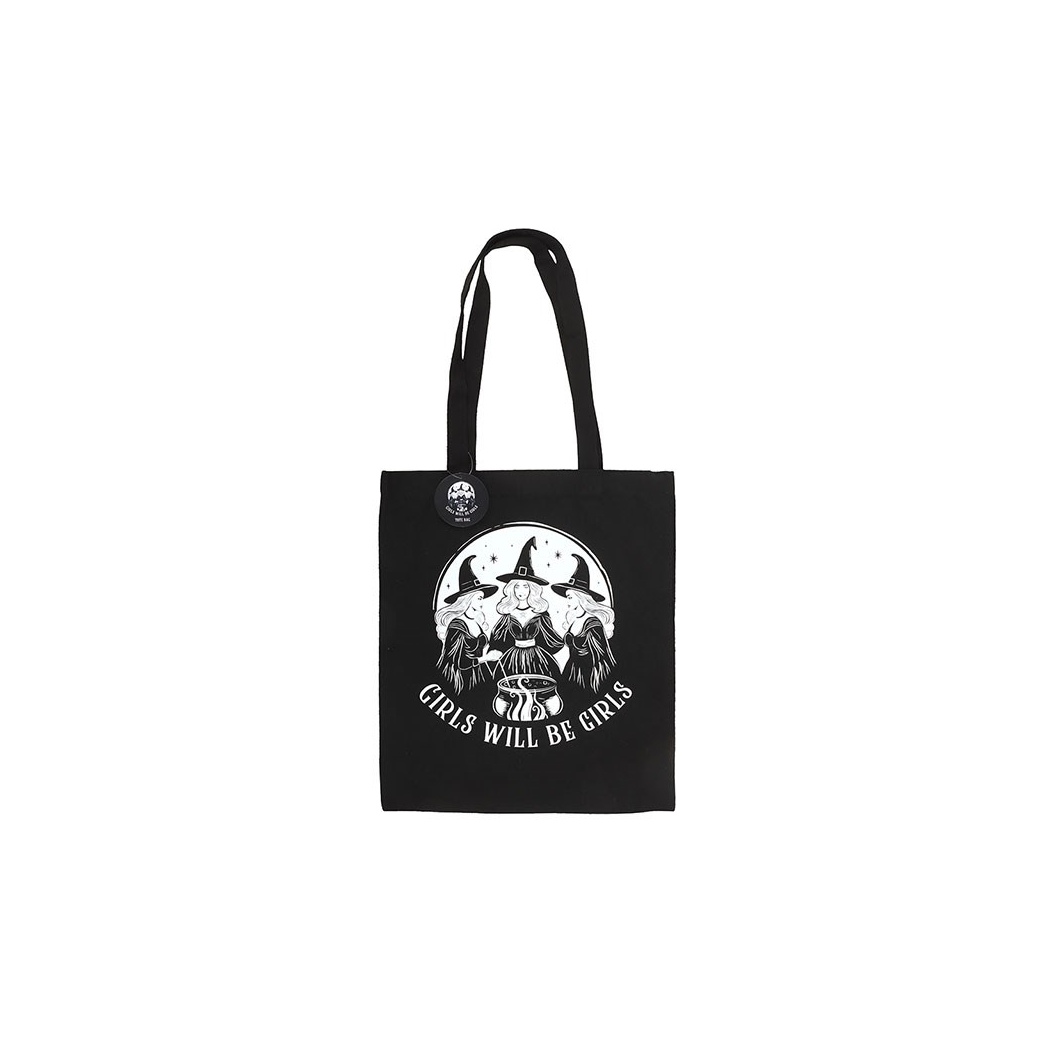 Girls Will Be Girls Witchy Polycotton Tote Bag - view 2