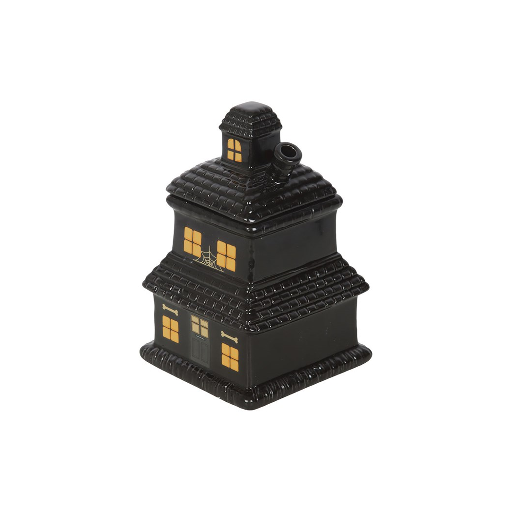 Black Haunted House Oil Burner and Wax Warmer - view 4