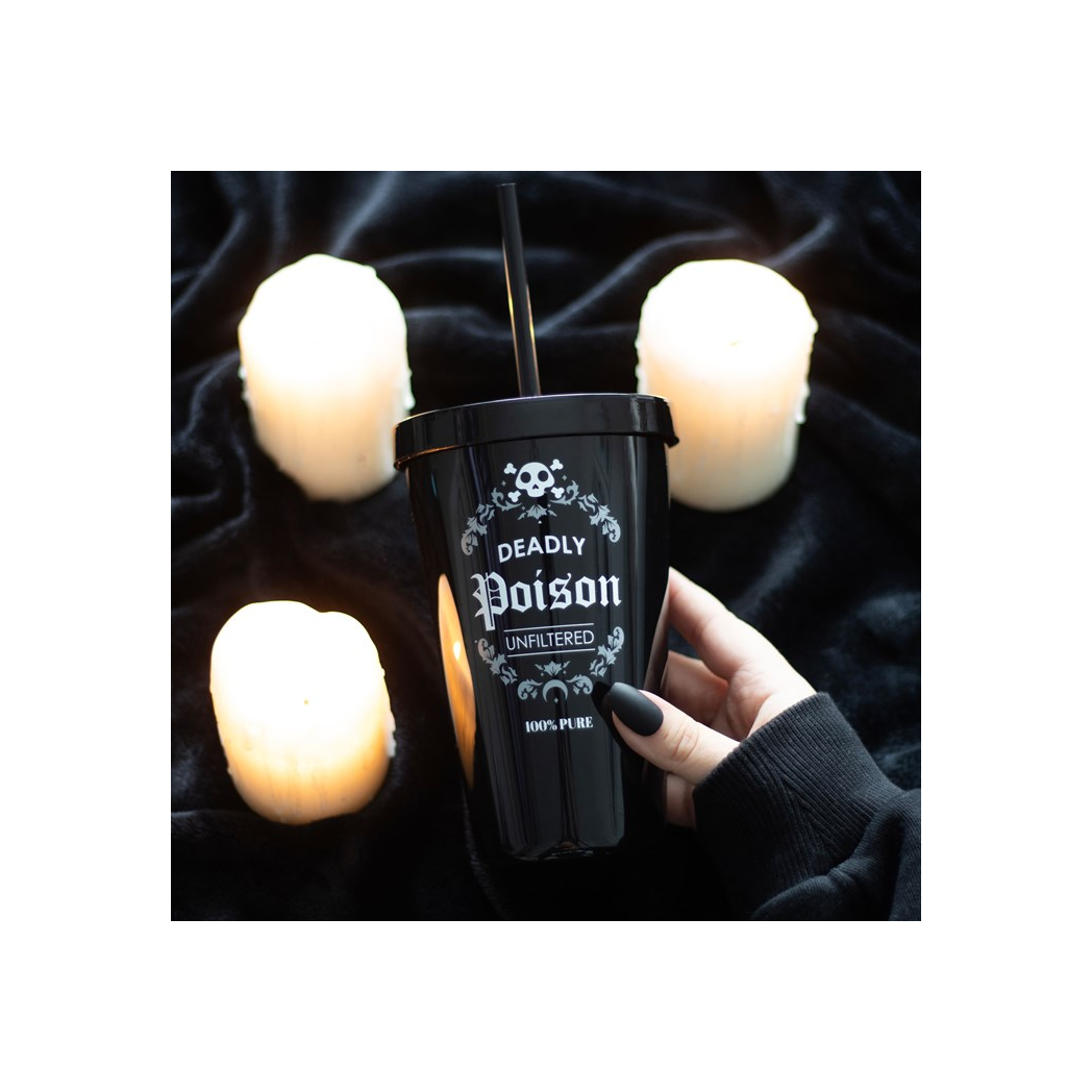 Deadly Poison Plastic Tumbler with Straw - view 4