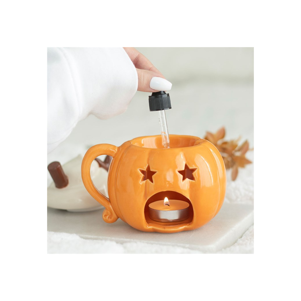 Pumpkin Cream Lidded Oil Burner and Wax Warmer - view 2