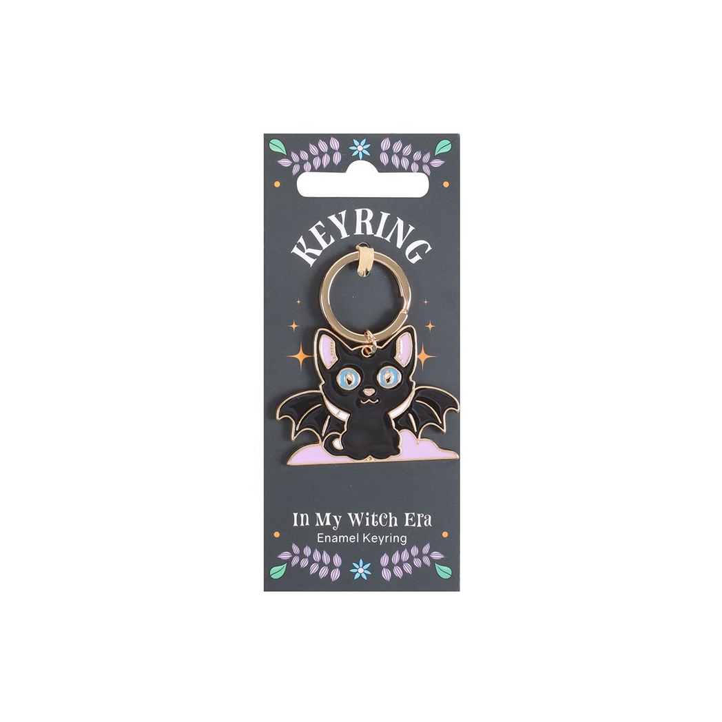 In My Witch Era Bat Cat Enamel Keyring - view 2