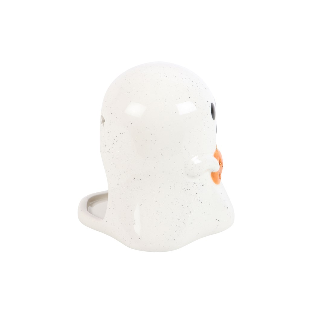 Ghost Shaped Tealight Candle Holder with Pumpkin - view 3