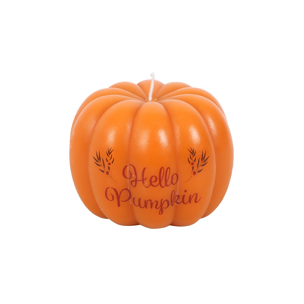 Hello Pumpkin Shaped Candle - view 2