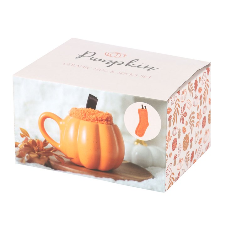 Pumpkin Shaped Mug and Socks Set - view 6