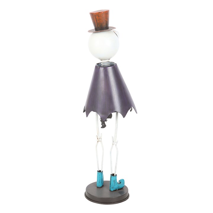 Metal Skeleton Ornament with Top Hat - view 4