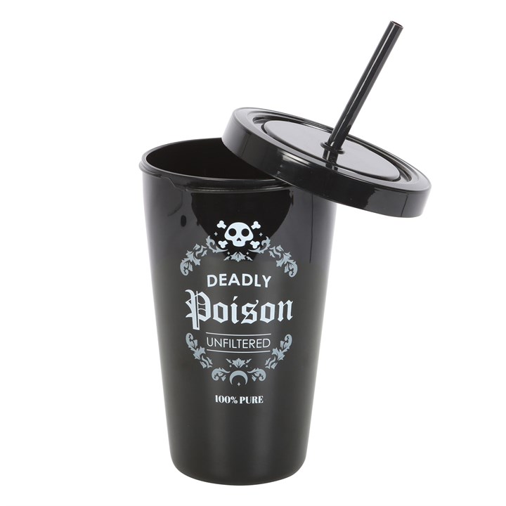 Deadly Poison Plastic Tumbler with Straw - view 2