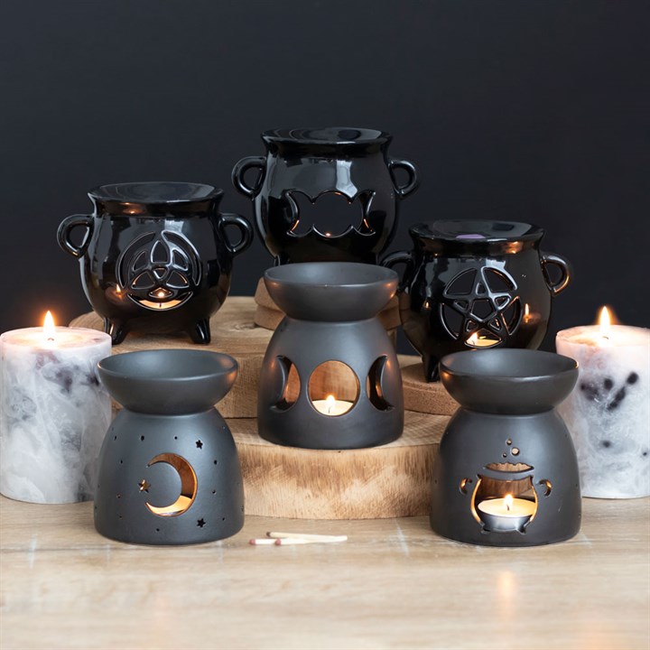 Black Cauldron Cut Out Oil Burner - view 5