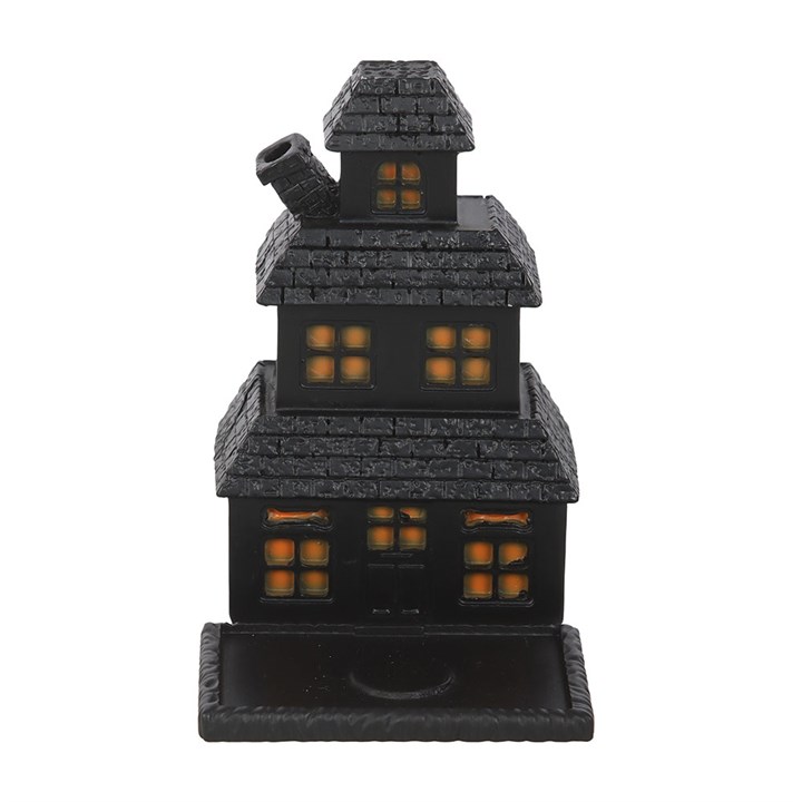 Black Haunted House Incense Cone Holder - view 3