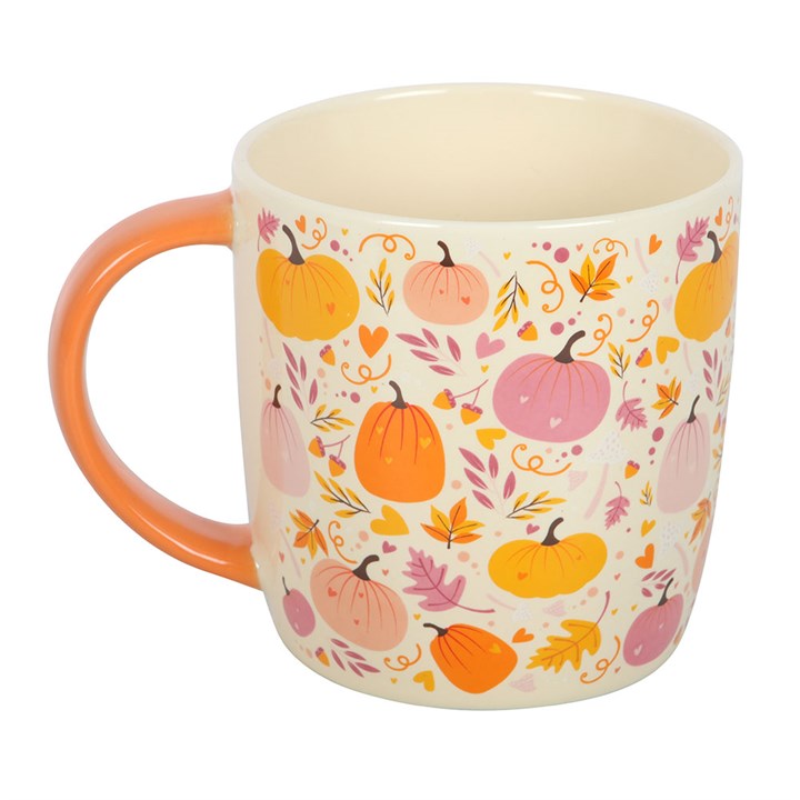 Pink and Orange Pumpkin Print Mug - view 2
