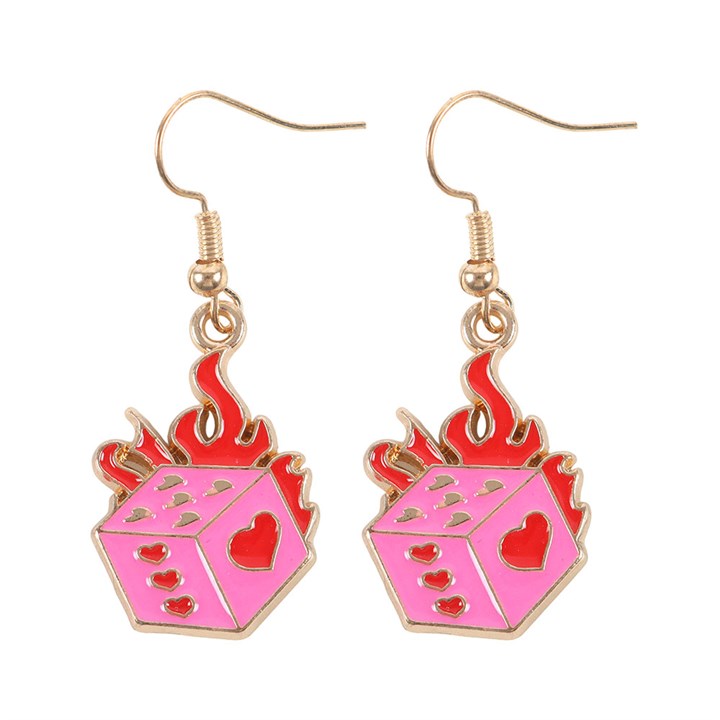 Burning Dice Earrings - view 3