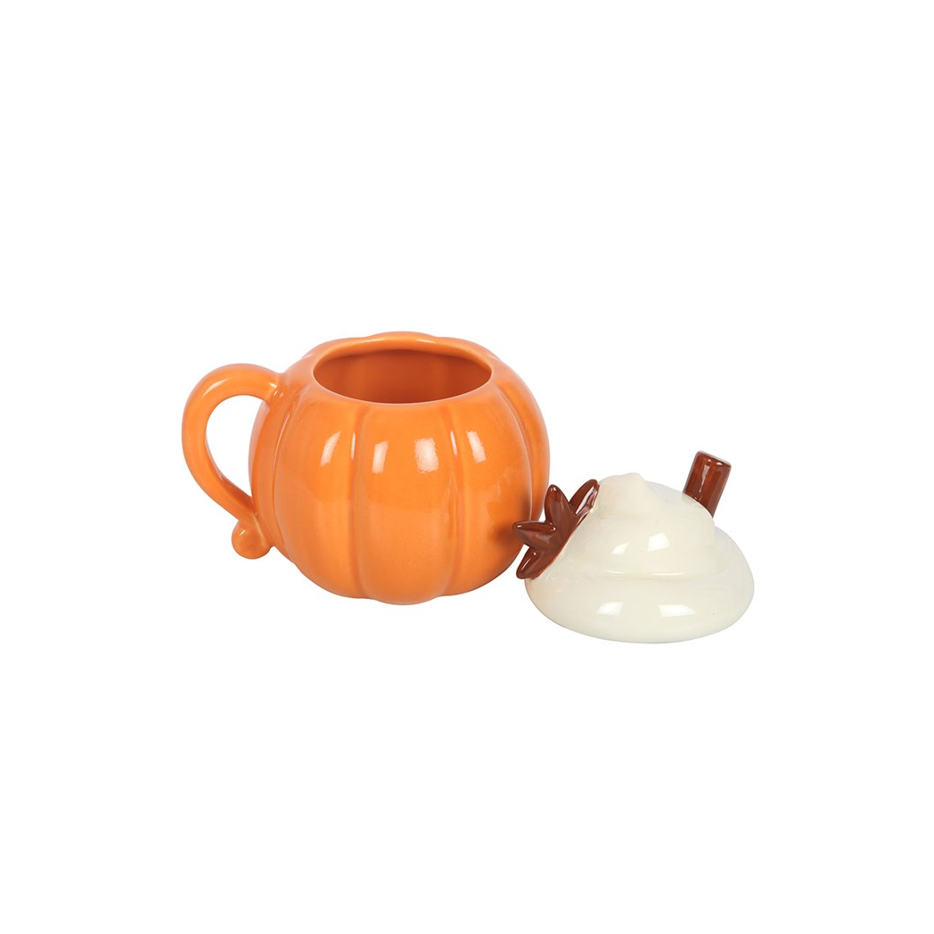 Pumpkin Cream Lidded Mug - view 3